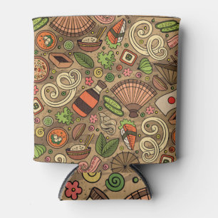 Porta-lata Comida do Japão: Mão Bonita Desenhada