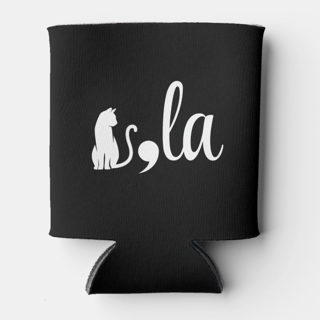 Porta-lata Comma La Kamala Harris - mãe de gato para Kamala (Frente)