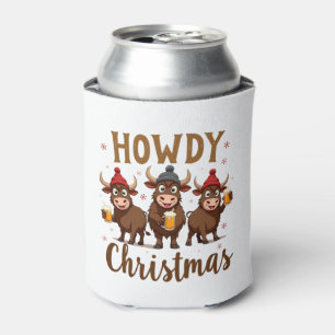 Porta-lata Como está o Natal Funny Highland Cow Xmas Amante d