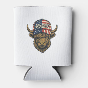 Porta-lata Como vai Vaca Highland Patriótica Desenho Ocidenta