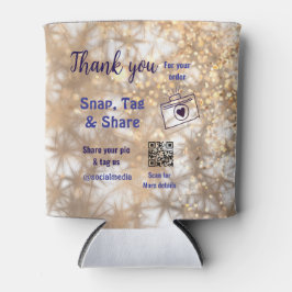 Porta-lata Compartilhamento de etiqueta Snap mídia social q r
