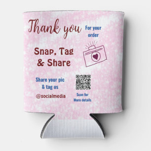 Porta-lata Compartilhamento de marca Snap mídia social q r có