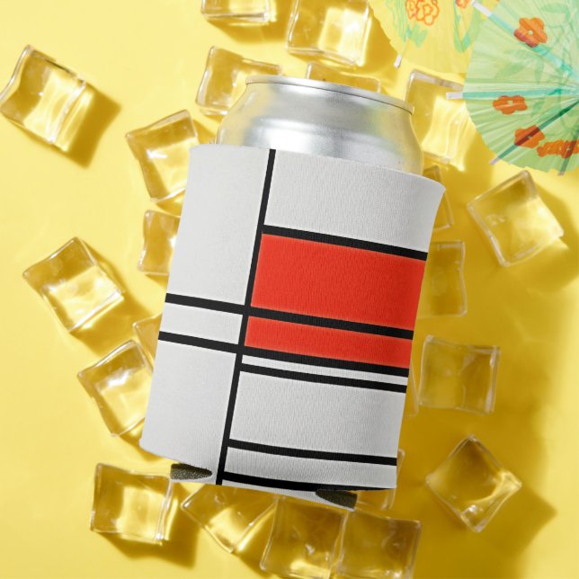 Porta-lata Composição de Trabalho de arte estética Piet Mondr (Verão in situ)