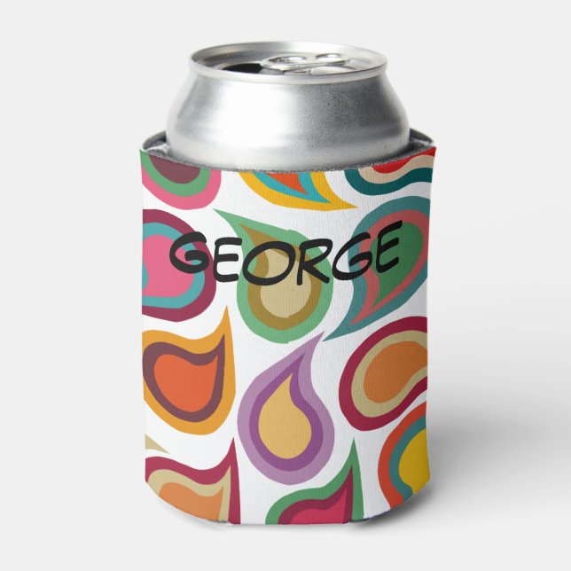 Porta-lata Concentric Paisleys (Can Front)