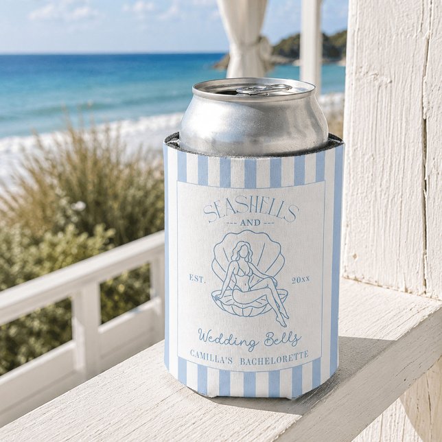 Porta-lata Conchas Marinhas E Sinos De Casamento Despedida De (Criador carregado)