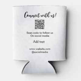 Porta-lata Conectar-se a nós digitalizar código QR adicionar 