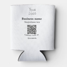 Porta-lata Conectar-se com o logotipo de empresa QR nome de m