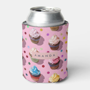 Porta-lata Confete Personalizado para Cupcake de Chuva de Cor