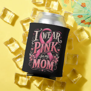 Porta-lata Conscientização sobre o Câncer de Mama Eu Uso Rosa