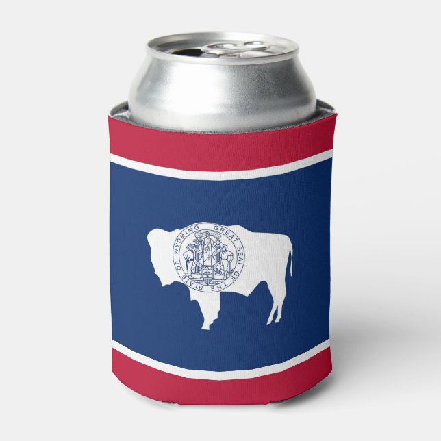 Porta-lata Consegue resfriar com a bandeira do Estado de Wyom (Can Front)