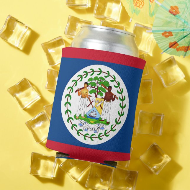 Porta-lata Consegue resfriar com bandeira de Belize (Verão in situ)