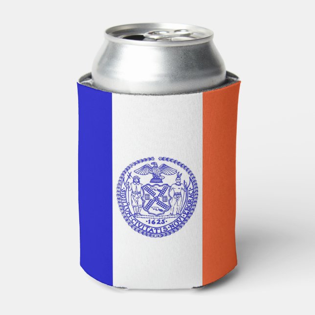 Porta-lata Consegue resfriar com bandeira de Nova Iorque, EUA (Can Front)