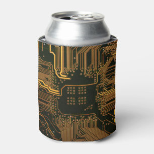 Porta-lata Conselho Nerd de saída PCB Laranja Circuito Eletrô