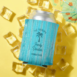 Porta-lata Conselhos Azuis Árvore Tropical de Palma Férias de