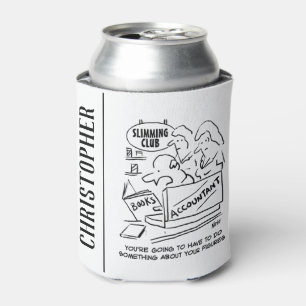 Porta-lata Contabilista verifica os livros em um clube de ema