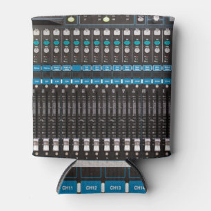 Porta-lata Controle de mixer de som, sala de eventos.