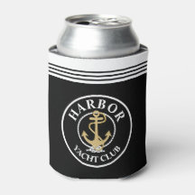 Coolers de Garrafa Monogramados Náuticos Pretos
