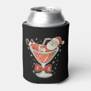 Porta-lata Copo de Martini Santa Hot Mess Natal