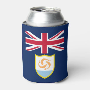Porta-lata Copo Refrigerador Bandeira Patriótica de Anguilla