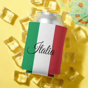 Porta-lata Copo refrigerador da bandeira italiana, festa Itál