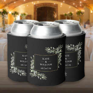 Porta-lata Copo Refrigerador de Folhagem Verde para Casamento