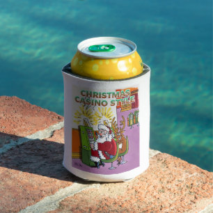 Porta-lata Copo refrigerador estilo cassino de Natal