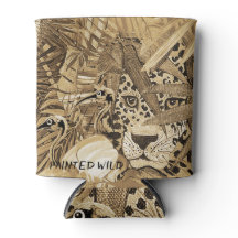 Copo Resfriador de Lata Leopardo Sepia Selvagem