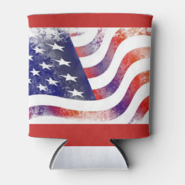 Porta-lata Copo Térmico com a Bandeira Americana Rústica