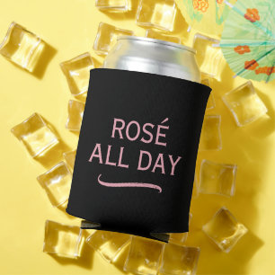 Porta-lata Copo térmico com citação Rosé para amante de vinho
