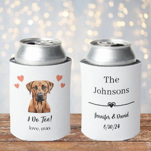Porta-lata Copo Térmico de Casamento de Pet Rhodesian Ridgeba