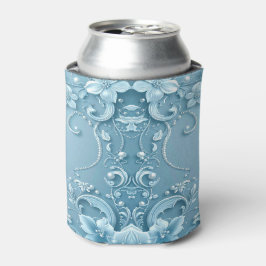 Porta-lata Copo Térmico Floral Decorativo Azul