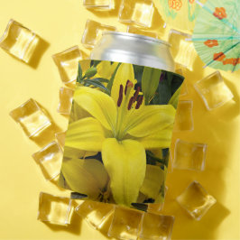 Porta-lata Copo Térmico Floral Lírio Asiático Amarelo