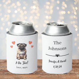 Porta-lata Copo Térmico para Casamento de Pug