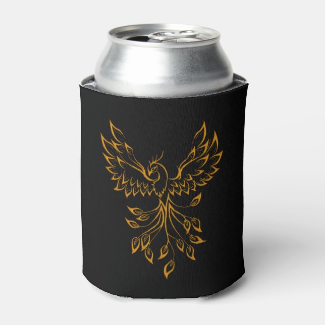 Porta-lata Copper Phoenix sobe em preto (Can Front)