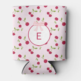 Porta-lata Coqueteleira de Cereja Rosa com Monograma Personal
