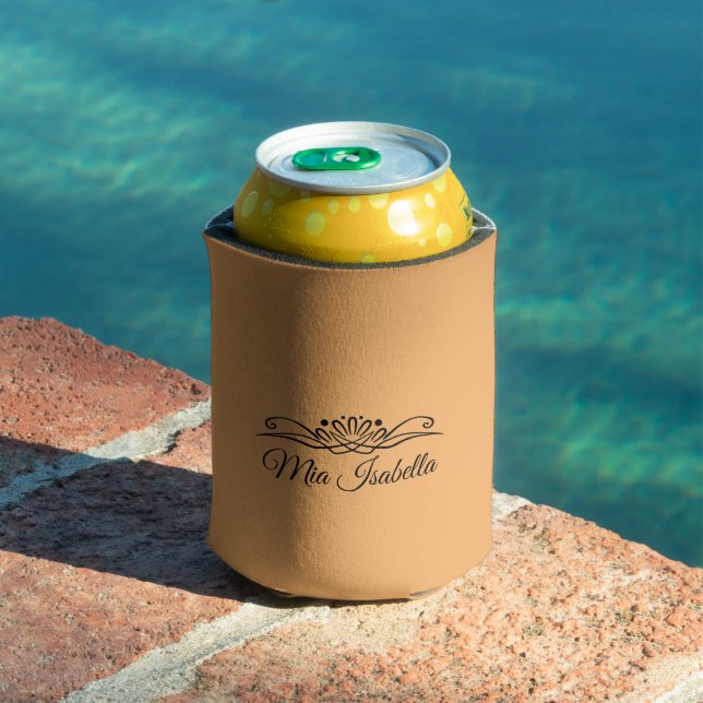 Porta-lata Cor de Tendência - Cor Personalizada Laranja Suave (Piscina in situ)