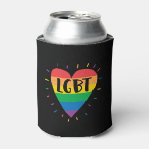 Porta-lata Coração Arco-Íris LGBT