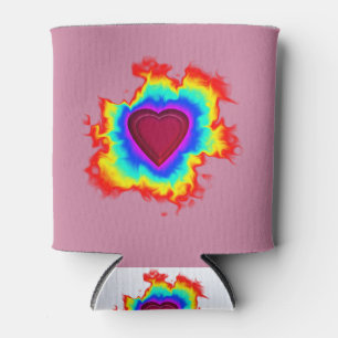 Porta-lata Coração Duplo Psicodélico Aura