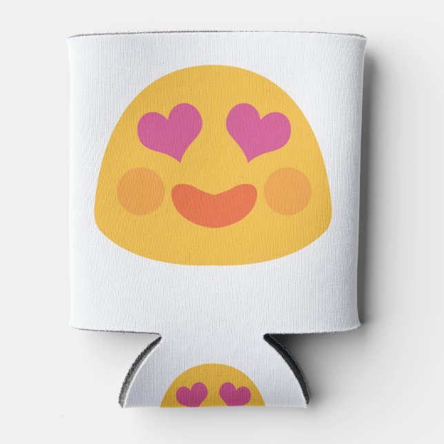Porta-lata Coração Olhos Emoji (Frente)