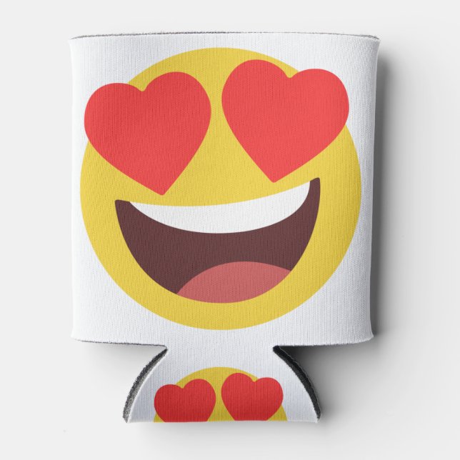 Porta-lata Coração Olhos Emoji (Frente)