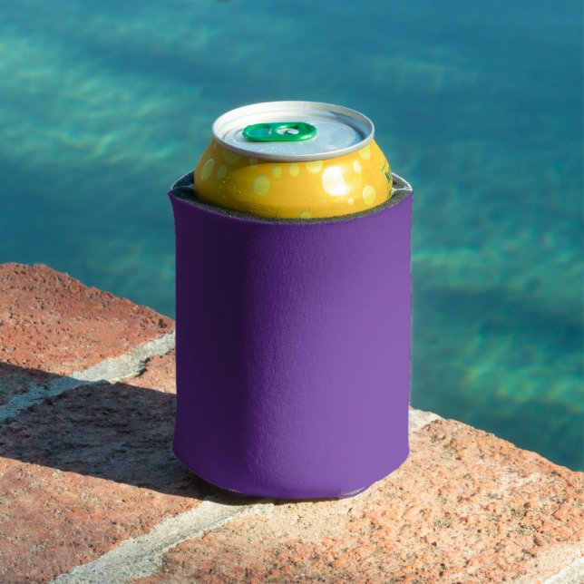 Porta-lata Coração Roxo Cor Sólida (Piscina in situ)