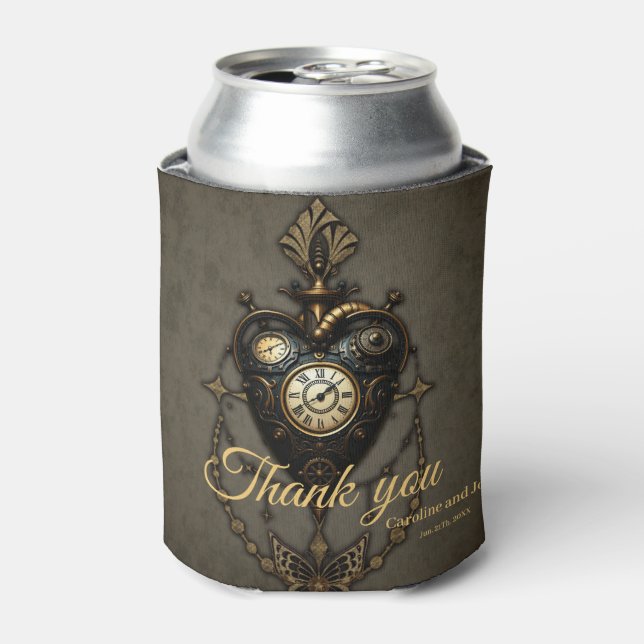 Porta-lata Coração Steampunk, (Can Front)