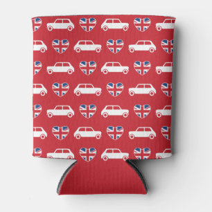 Porta-lata Corações britânicos de Mini Cooper - o vermelho