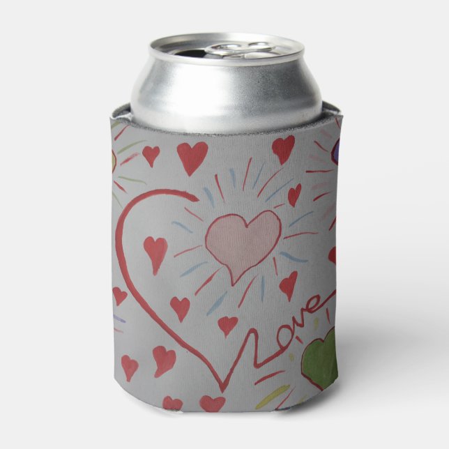 Porta-lata Corações de Amor Podem Mais Frio (Can Front)