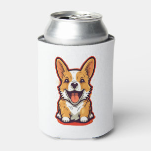 Porta-lata Corgi Feliz e Bonito - Design Adorável para Cão Lo