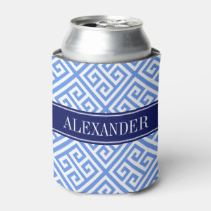 Porta-lata Cornflower Wht Chave Grega Diag T Azul Marinho Mon