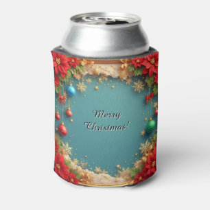 Porta-lata Coroa de Natal com Poinsettias