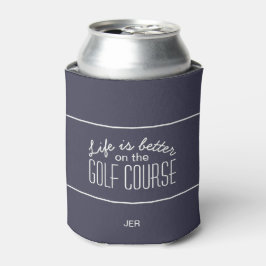 Porta-lata Cotações de Campo de Golfe com iniciais personaliz