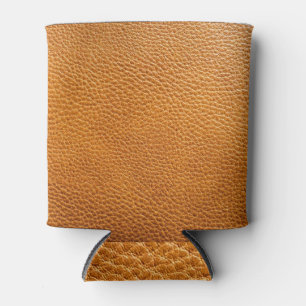 Porta-lata Couro Castanho, Luxo De Fundo Texturizado.
