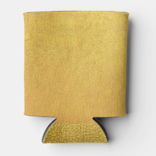 Porta-lata Couro Dourado Brilhante: Fundo Texturizado